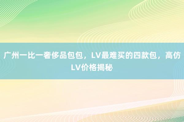 广州一比一奢侈品包包，LV最难买的四款包，高仿LV价格揭秘