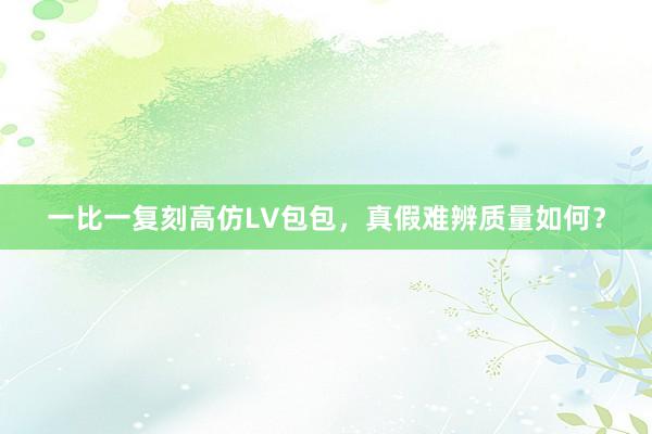 一比一复刻高仿LV包包，真假难辨质量如何？