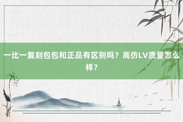 一比一复刻包包和正品有区别吗？高仿LV质量怎么样？