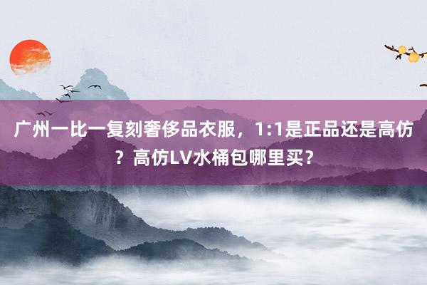 广州一比一复刻奢侈品衣服，1:1是正品还是高仿？高仿LV水桶包哪里买？