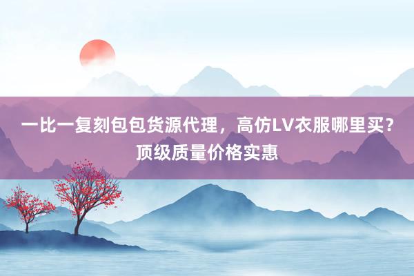 一比一复刻包包货源代理，高仿LV衣服哪里买？顶级质量价格实惠