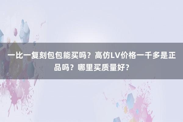 一比一复刻包包能买吗？高仿LV价格一千多是正品吗？哪里买质量好？