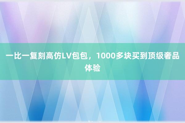 一比一复刻高仿LV包包，1000多块买到顶级奢品体验
