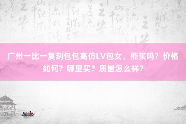 广州一比一复刻包包高仿LV包女，能买吗？价格如何？哪里买？质量怎么样？