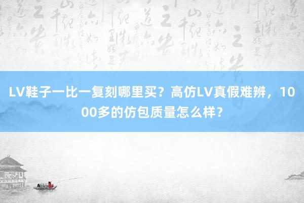 LV鞋子一比一复刻哪里买？高仿LV真假难辨，1000多的仿包质量怎么样？