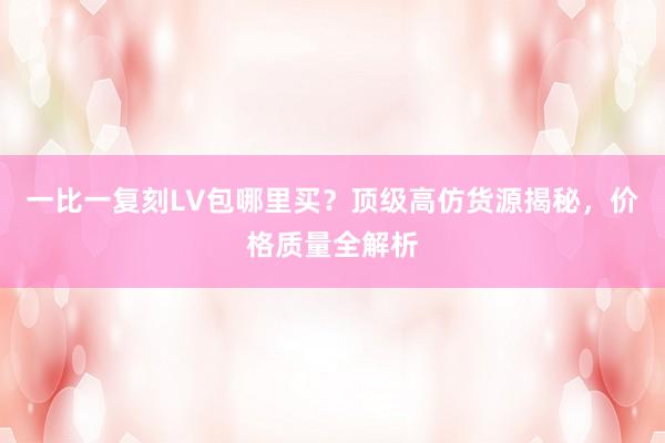 一比一复刻LV包哪里买？顶级高仿货源揭秘，价格质量全解析