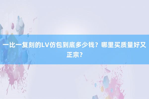 一比一复刻的LV仿包到底多少钱？哪里买质量好又正宗？