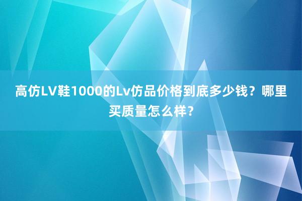 高仿LV鞋1000的Lv仿品价格到底多少钱？哪里买质量怎么样？
