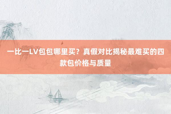 一比一LV包包哪里买？真假对比揭秘最难买的四款包价格与质量