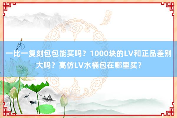 一比一复刻包包能买吗？1000块的LV和正品差别大吗？高仿LV水桶包在哪里买？