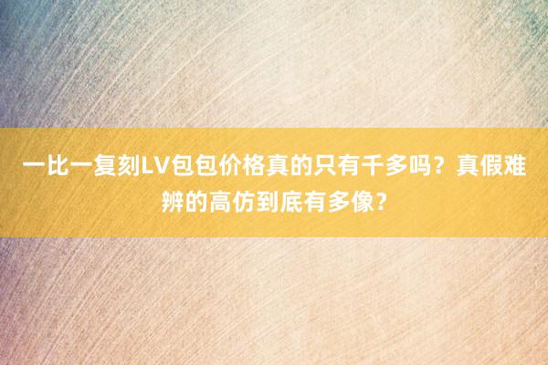 一比一复刻LV包包价格真的只有千多吗？真假难辨的高仿到底有多像？