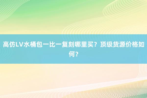 高仿LV水桶包一比一复刻哪里买？顶级货源价格如何？