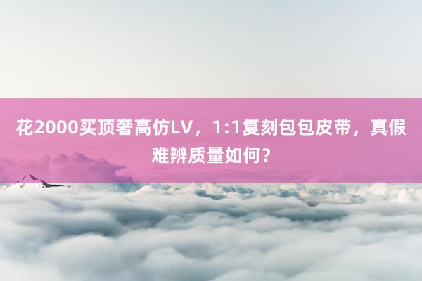 花2000买顶奢高仿LV，1:1复刻包包皮带，真假难辨质量如何？