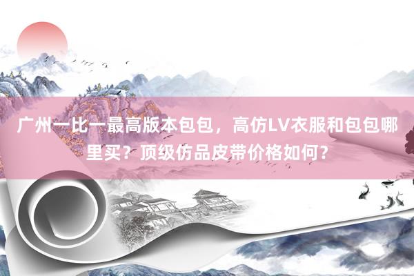广州一比一最高版本包包，高仿LV衣服和包包哪里买？顶级仿品皮带价格如何？