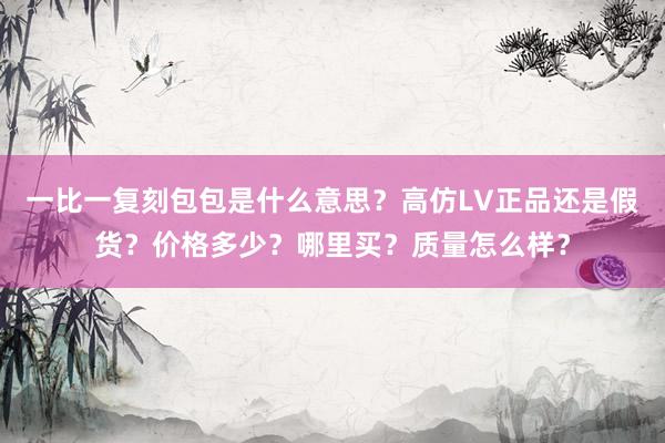 一比一复刻包包是什么意思？高仿LV正品还是假货？价格多少？哪里买？质量怎么样？