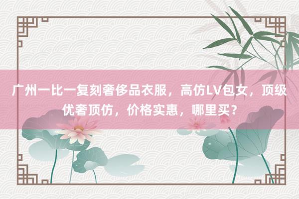 广州一比一复刻奢侈品衣服，高仿LV包女，顶级优奢顶仿，价格实惠，哪里买？