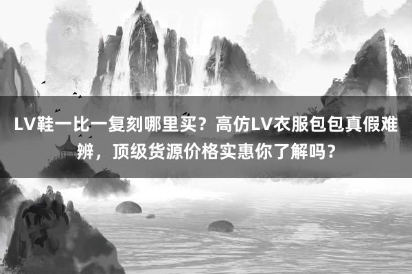 LV鞋一比一复刻哪里买？高仿LV衣服包包真假难辨，顶级货源价格实惠你了解吗？