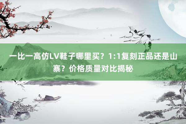 一比一高仿LV鞋子哪里买？1:1复刻正品还是山寨？价格质量对比揭秘