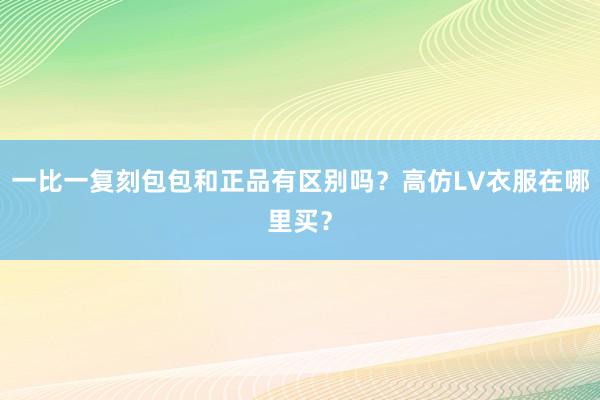 一比一复刻包包和正品有区别吗？高仿LV衣服在哪里买？