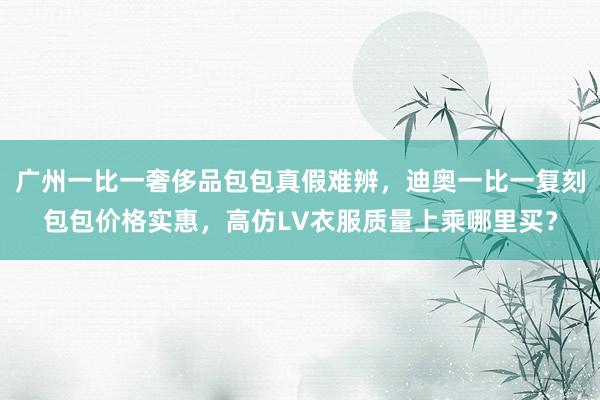 广州一比一奢侈品包包真假难辨，迪奥一比一复刻包包价格实惠，高仿LV衣服质量上乘哪里买？
