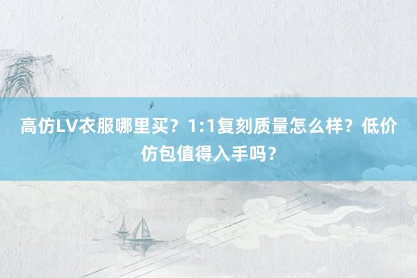 高仿LV衣服哪里买？1:1复刻质量怎么样？低价仿包值得入手吗？
