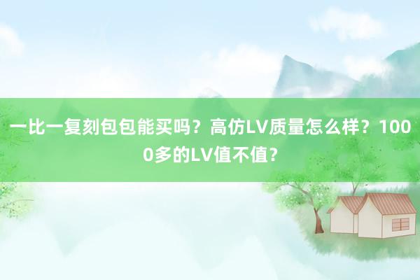 一比一复刻包包能买吗？高仿LV质量怎么样？1000多的LV值不值？