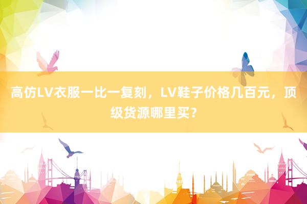 高仿LV衣服一比一复刻，LV鞋子价格几百元，顶级货源哪里买？