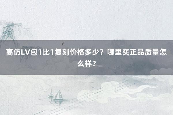 高仿LV包1比1复刻价格多少？哪里买正品质量怎么样？