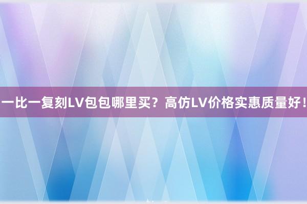 一比一复刻LV包包哪里买？高仿LV价格实惠质量好！