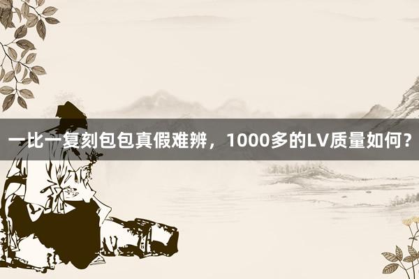 一比一复刻包包真假难辨，1000多的LV质量如何？
