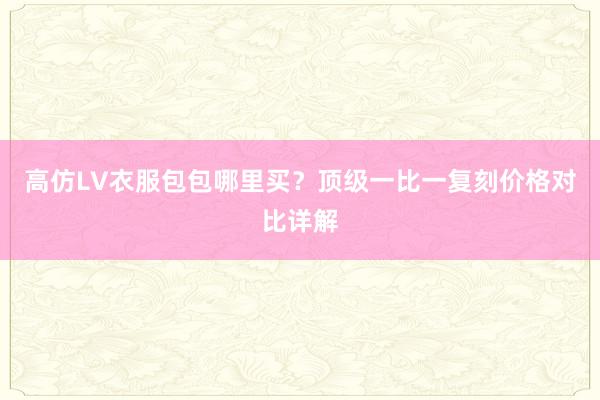 高仿LV衣服包包哪里买？顶级一比一复刻价格对比详解