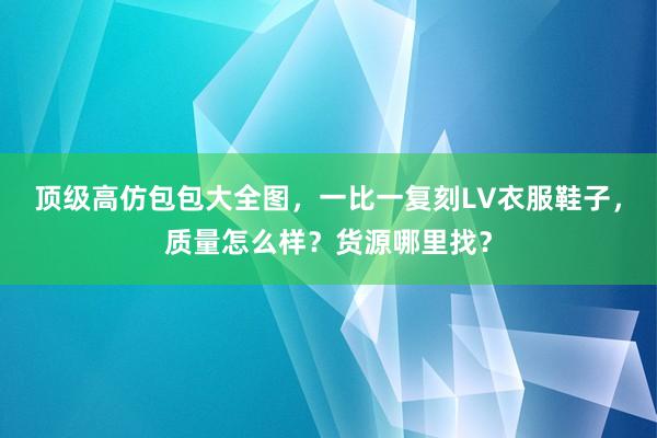 顶级高仿包包大全图，一比一复刻LV衣服鞋子，质量怎么样？货源哪里找？