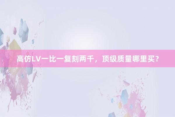 高仿LV一比一复刻两千，顶级质量哪里买？
